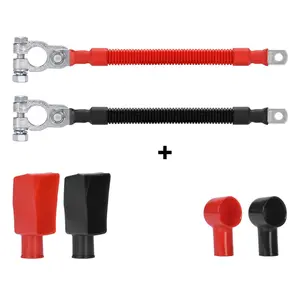 Car Inverter UPS 6 4 2 0 AWG Battery Connection Cable 25mm Super Soft Silicone Wire 35mm 50mm with Lug Parallel Connect Bellows