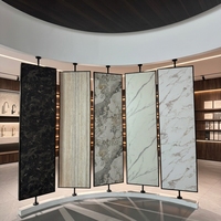 Panneau mural en PVC effet marbre UV de luxe avec design graphique pour la décoration d'hôtels, de villas et d'espaces commerciaux