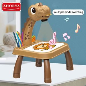 ของเล่นวาดรูปตามสั่ง Zhorya กระดานวาดภาพสำหรับเด็ก โปรเจคเตอร์วาดภาพสำหรับเด็ก โต๊ะวาดรูปพร้อมโปรเจคเตอร์ - Product Image 3