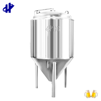 Veste à fossettes, en acier inoxydable 304, 3BBL, 7BBL, 10BBL, réservoir lumineux pour fermoire de bière, réservoir de fermentation de bière