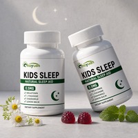 Gummies pour le sommeil des enfants avec 0,5 mg de mélatonine, L-théanine, camomille et mélisse, aide naturelle au sommeil pour enfants, marque OEM