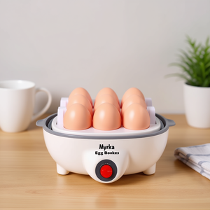 Cuiseur à œufs électrique Myrva 600W, monocouche, arrêt automatique, fonction d'alarme sonore, boîtier en plastique pour 1 à 7 œufs, usage domestique - Product Image 2