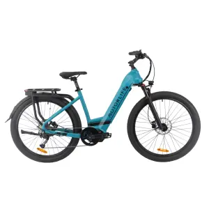 Motorlife 2023 Leopard serisi şehir tarzı 48V 500W orta motorlu elektrikli bisiklet 27.5*2.4 lastikler akıllı ekran e-bisiklet