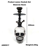 Chicha LED Crâne en Résine d'Horreur, Narguilé, Sheesha, Chicha de Fête, Hookah LED
