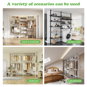 Hệ thống tủ quần áo kim loại chắc chắn, tùy chỉnh, tủ quần áo mở, ODM, OEM Yijiale - Product Image 5