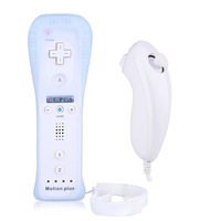 Télécommande sans fil pour Nintendo Wii avec Motion Plus intégré et Nunchuk 2 en 1, manette de jeu pour console Wii U, joystick