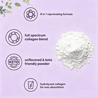 Collagène composite multi-sources personnalisé OEM, peptides de petite molécule, haute solubilité, absorption rapide, soutient la peau, les cheveux, les ongles et les articulations