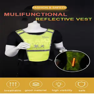 High Visibility Chargeable Signal LED Reflective Safety Running Vest Reflective Vests Safety Vest