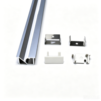 Profilé en aluminium extrudé 5035 pour canal LED, éclairage de surface pour armoire, boîtier en aluminium durable