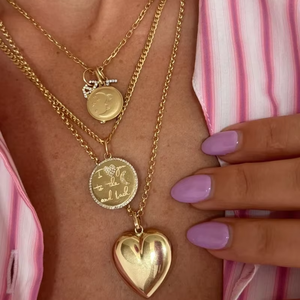 Grosir disesuaikan kalung berlian berlapis emas liontin bulan dan bintang koin - Product Image 4