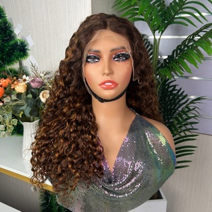 Perruque frontale 13*4 Water Wave haute densité, qualité Super Double Drawn, lots de perruques, frontales et closures pour grossistes - Product Image 4