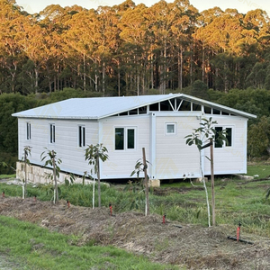 Skillion mái đúc sẵn nhà mô-đun prefab thép 2 phòng ngủ mở rộng container Granny nhà phẳng tiêu chuẩn Úc - Product Image 1