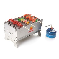 Barbecue portable pliable pour le camping en plein air, cuisinière à gaz conçue pour les camping-cars et les SUV, design pliable sans outils
