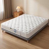 Matelas hybride à ressorts ensachés durable en gros, 20 cm d'épaisseur, roulé en boîte, fermeté moyenne, luxe et douceur, pour usage scolaire, hospitalier et hôtelier