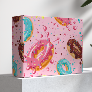 Boîte de papier d'emballage de biscuits de qualité alimentaire beignet à impression numérique avec logo personnalisé Beauty Design - Product Image 5