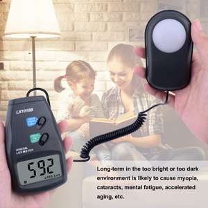 Luxmeter Digital Illuminance Light <span class=keywords><strong>Meter</strong></span> Digital, Luxmeter dengan Layar LCD 0-50,000 Rentang <span class=keywords><strong>Lux</strong></span> (dengan Baterai 9V) LX-1010B - Product Image 5