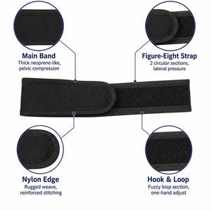 Cinturón <span class=keywords><strong>de</strong></span> Soporte Sacroilíaco Negro con Correa <span class=keywords><strong>de</strong></span> Compresión en Forma <span class=keywords><strong>de</strong></span> Ocho y Cierre <span class=keywords><strong>de</strong></span> Velcro - Product Image 5