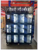 Kiosco Floral Inteligente con Pantalla Táctil y Código QR, Máquina Expendedora de Flores de Autoservicio con Sistema de Pago con Monedas y Fichas