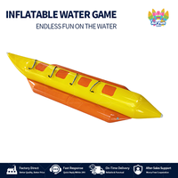 Bateau banane gonflable personnalisé pour jeux aquatiques, en PVC, capacité 100-500 kg, équipement gonflable aquatique pour parcs aquatiques et complexes hôteliers