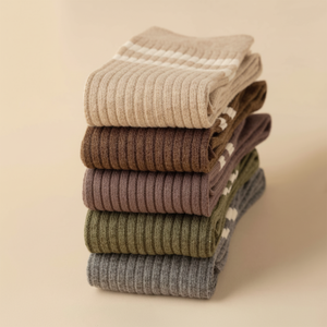 Calzini donna gonna naturale 8 colori 2 linee al ginocchio calzini - Product Image 1