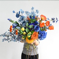 COLOTISAN haute qualité fleurs artificielles papillon orchidée Rose Bouquet événements de mariage décor de fête bricolage utilisation herbe Type de plante