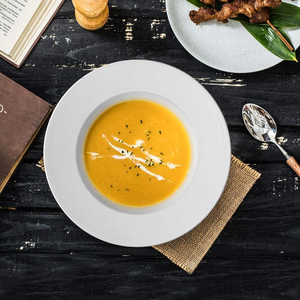 High Quality Nordic Vintage <b>Ceramic</b> Deep Dish Dinner <b>Plates</b> Porcelain Gold Rim Bone China Soup <b>Plate</b> for Restaurant - Product Image 4