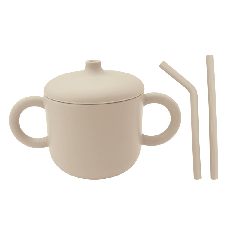 Double-ear straw cup--Beige