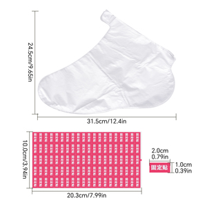 100Pcs/Bag Disposable Plastic Foot Mask <b>Covers</b> Transparent Removable PE Foot Socks for Salon Pedicure Spa Foot Care Wholesale - Product Image 2
