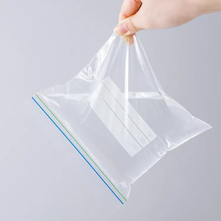 Прозрачный пластиковый пакет для упаковки замороженных продуктов с принтом на заказ