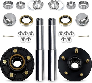 Nouveau kit de moyeu d'essieu de remorque 3500 lb à 5 boulons de 4,5 po avec broche d'essieu pour remorque - Product Image 6