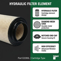 Filtre à air robuste E2280L, filtre à air primaire en maille métallique cylindrique pour générateur diesel, marine, industriel