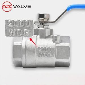วาล์วบอลสแตนเลสแบบสองชิ้น 2000 <span class=keywords><strong>WOG</strong></span> พร้อมอุปกรณ์ล็อค - Product Image 6