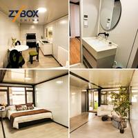 Maisons modulaires pliables ZYBOX USA Standard 20ft 40ft, conteneurs extensibles de luxe avec salle de bain et cuisine, Texas, USA, Australie