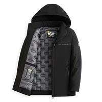 Manteau d'hiver pour hommes, chaud, coupe-vent, veste en coton rembourrée, épaissie, décontracté, mi-long, peut être détachable.