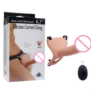 Điều khiển từ xa thực tế Silicone rung dây đeo trên Dương vật giả rỗng với khai thác cho nam giới đồ chơi tình dục - Product Image 4