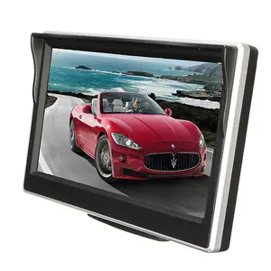 5 inch TFT LCD Car Monitor Small Size 12V 24V Monitor 2 Ways Video Input