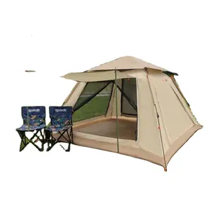 Ucuz toptan üretici taşınabilir 3-4 kişi su geçirmez hızlı otomatik açık aile açık rüzgara dayanıklı kamp çadır