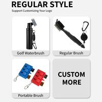 Brosse de nettoyage pour clubs de golf Wuday avec bouteille d'eau, brosse à eau portable pour le golf, logo personnalisé OEM, accessoire de golf