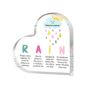 1pc, oggetto decorativo da scrivania in acrilico a forma di cuore, che suggerisce psicologicamente a se stessi che posso "sei fantastico". È un Dec - Product Image 1