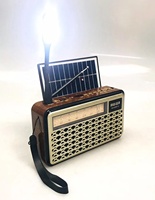 Radio Meier M-522BT-S FM AM SW 3 bandes Lecteur de musique USB/carte TF Haut-parleur intégré BT5.0 avec énergie solaire