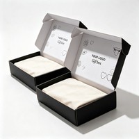 Emballage cadeau en papier personnalisé, boîte à vêtements, boîtes en carton personnalisées, solution d'emballage en gros pour vêtements et cadeaux