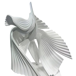 Sculpture décorative grandeur nature en résine 3D, thème événementiel, mariage, jardin, abstrait, mère et enfant, homme et femme, ange, corps humain, visage, mains, figurine - Product Image 1