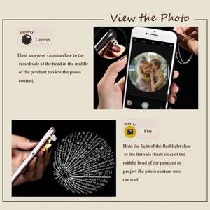 Personnalisé 925 Argent Cuivre Photo Projection Porte-clés Gravure Personnalisée pour Mariage Noël Or Fête Cadeau pour la Famille - Product Image 5