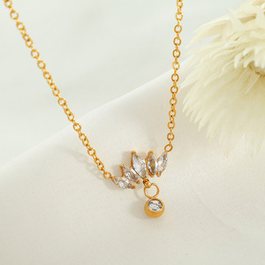 Collar de Mujer con Colgante de Borla con Incrustaciones de Circonio, Estilo Francés y Hong Kong, Brillante, Joyería de Lujo Ligero para Uso Diario - Product Image 5
