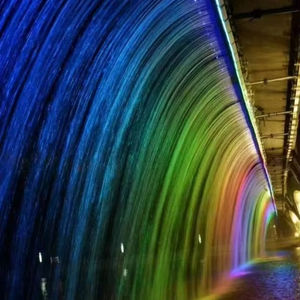 <span class=keywords><strong>Fontaine</strong></span> artificielle extérieure en cascade avec lumières LED Produit de jardin en pierre-Mur d'eau extérieur durable - Product Image 2