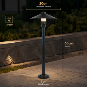 Lampe de jardin extérieure moderne en aluminium, étanche IP65, blanc chaud 3000K, LED 5W pour éclairage paysager de jardin et allées - Product Image 4