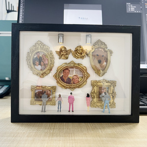 Mini Museum Shadow Box Photo <b>Frame</b> Rectangle Vintage Resin Portrait Display DIY Gift - Product Image 2