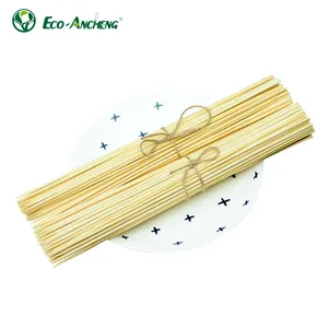 Pincho de bambú natural de alta calidad Biodegradable para comida, herramientas para barbacoa, pinchos, mango de Bambú