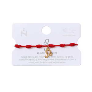Braccialetto Festival dei Sette Stelle di Leone, Cordoncino Rosso con Charm in Acciaio Inossidabile, Regalo per Donne - Product Image 2