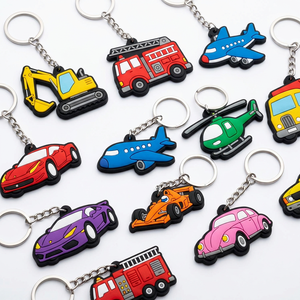 Nouveau porte-clés publicitaire en caoutchouc durable, cadeau promotionnel, pendentifs 2D personnalisés mignons de dessin animé, porte-clés sur mesure à thème automobile - Product Image 1